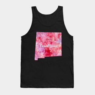 New Mexico state map USA heart watercolor pink watercolour Tank Top